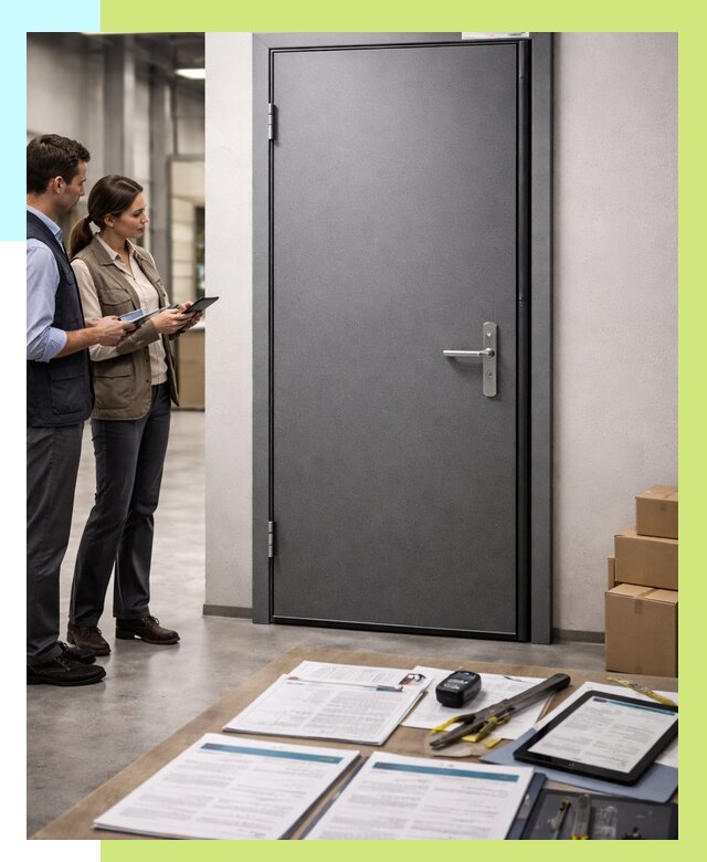 Сертификация противопожарных дверей в Серове от 9182 р. | Алешин-Срв