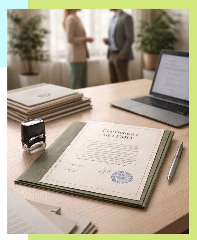 Сертификат без ГМО в Серове от 7652 р. оформить срочно Алешин-Срв